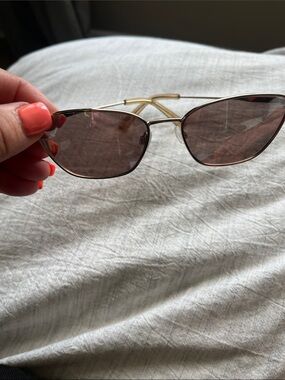 Gold Metal polarized by Catwalk Frame Sunglasses with Brown Lenses - Women